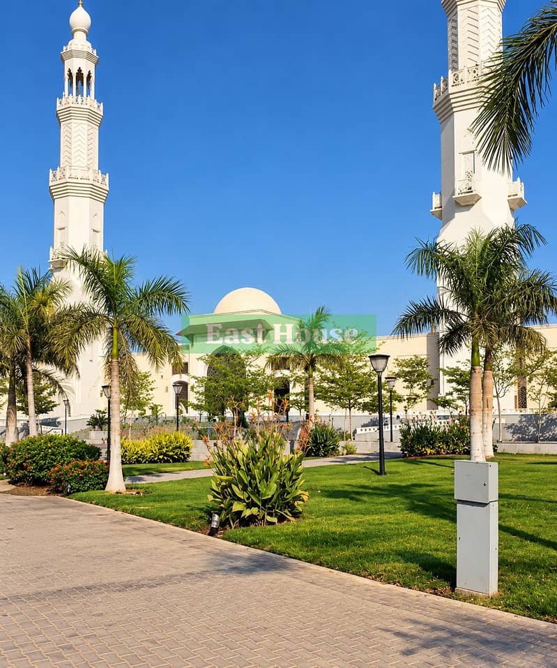 Sunlit Mosque Garden and Minarets. png Sunlit Mosque Garden and Minarets. png