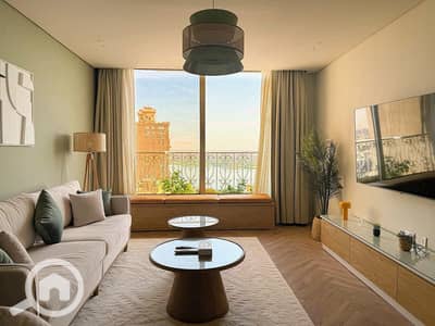 2 Bedroom Hotel Apartment for Rent in Maadi, Cairo - 09-living-tv-nile. jpg