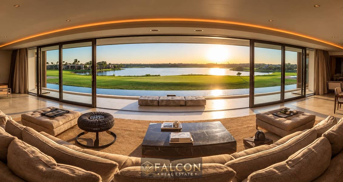 Luxury Lakeside Living Room at Sunset. png Luxury Lakeside Living Room at Sunset. png