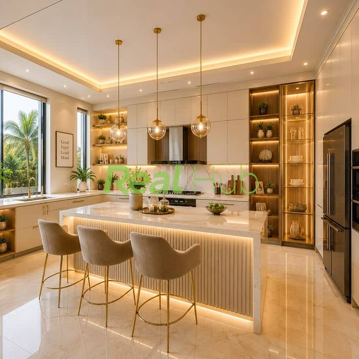 5 Modern Luxury Kitchen Ideas _ Elegant White & Gold Kitchen Design. jpeg