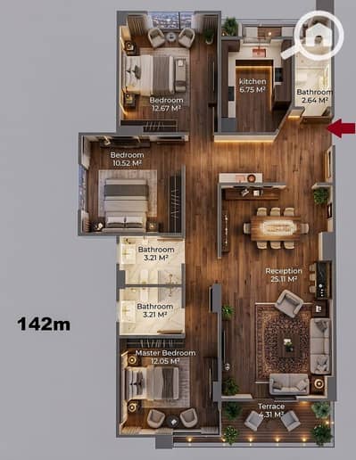 3 Bedroom Flat for Sale in Zahraa Al Maadi, Cairo - c21a40c1-5439-4261-843f-9a4517dfefac. jpg