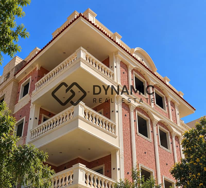 7 Classical Brick-Panelled Upper Floors Against Blue Sky. png