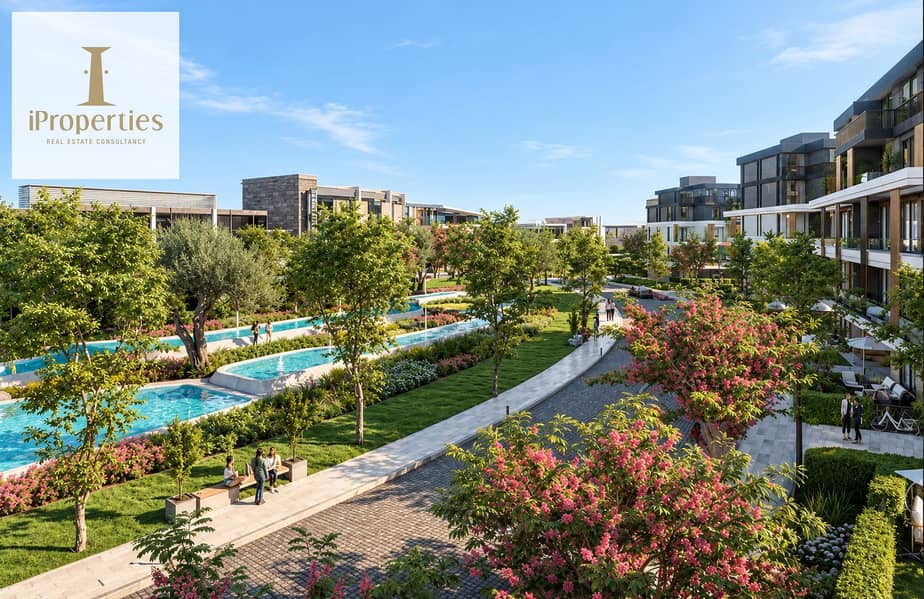 9 Modern Resort Courtyard with Water Gardens. png