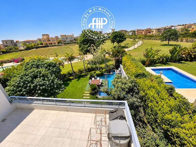 Sunlit Villa Garden and Pool View. png Sunlit Villa Garden and Pool View. png