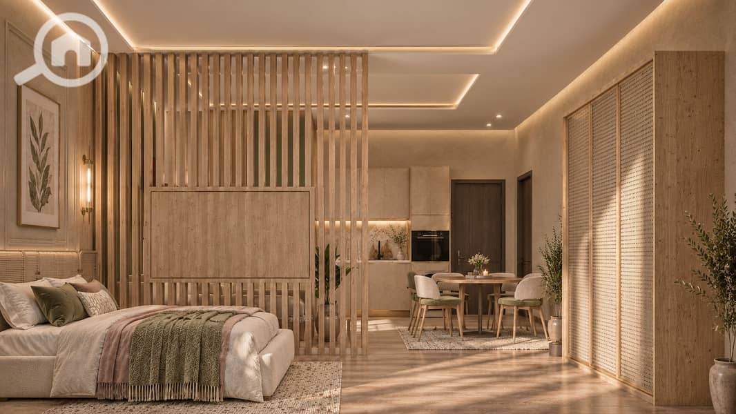 3 Warm Modern Botanical Loft Interior. png