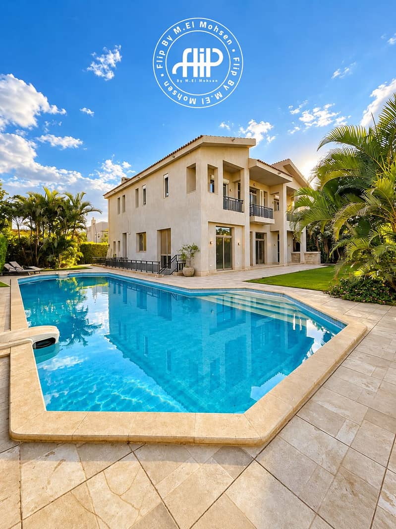 Luxury Villa Pool at Golden Hour. png Luxury Villa Pool at Golden Hour. png