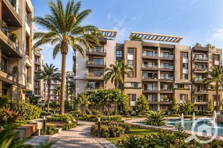 فلیٹ 2 غرفة نوم للبيع في 6 اكتوبر، الجيزة - Sunlit Modern Apartment Courtyard. png