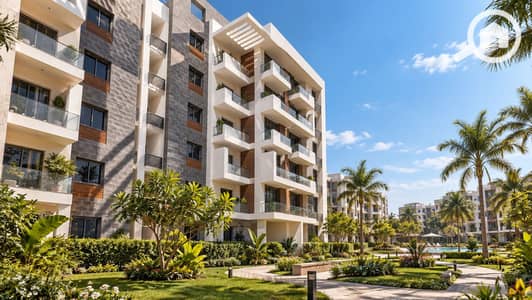 3 Bedroom Apartment for Sale in Mostakbal City, Cairo - Sunlit Modern Apartment Courtyard (1). png 3 Bedroom Apartment for Sale in Mostakbal City, Cairo - Sunlit Modern Apartment Courtyard (1). png