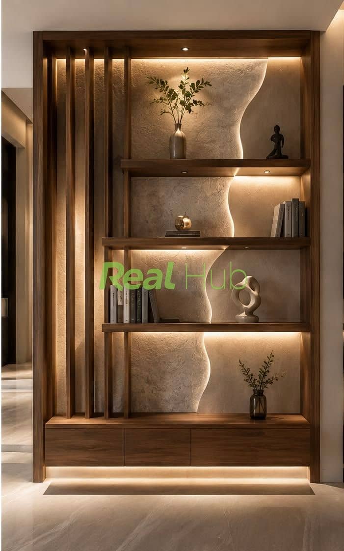 4 Modern Luxury Wooden Shelving _ Warm & Sophisticated Home Decor 🤎. jpeg