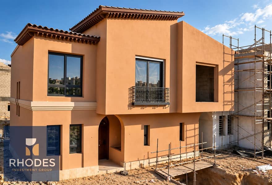 Sunlit Mediterranean Villa Under Construction. png Sunlit Mediterranean Villa Under Construction. png