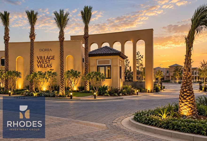 10 Golden-Hour Entrance at DORRA Village West Villas. png