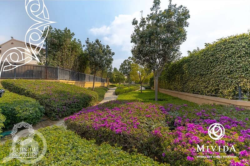 Villa Mivida For sale plot area 510 SQM فيلا ميفيدا